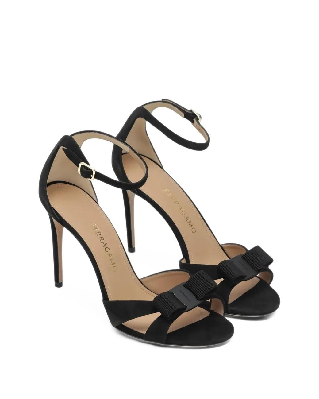 Ferragamo Black Vara Bow Sandals