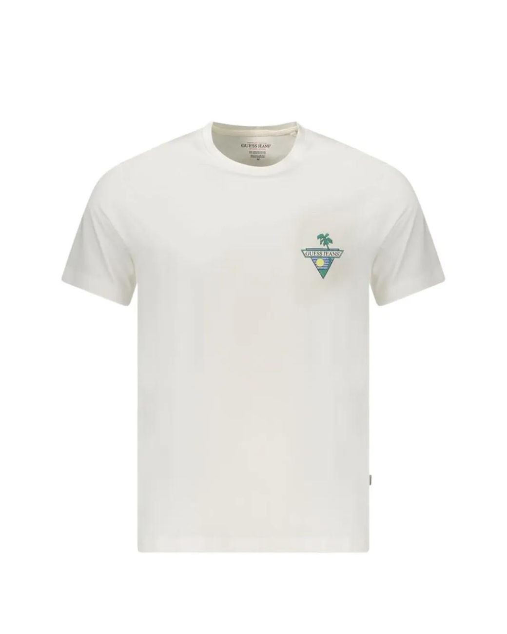 Guess White Graphic-Print T-Shirt for men