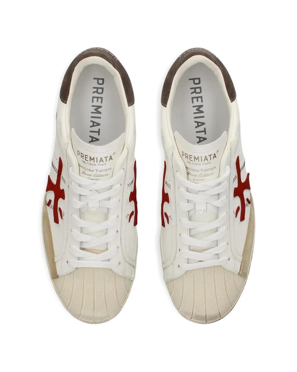 Zapatillas Steven de piel Premiata de hombre de color White