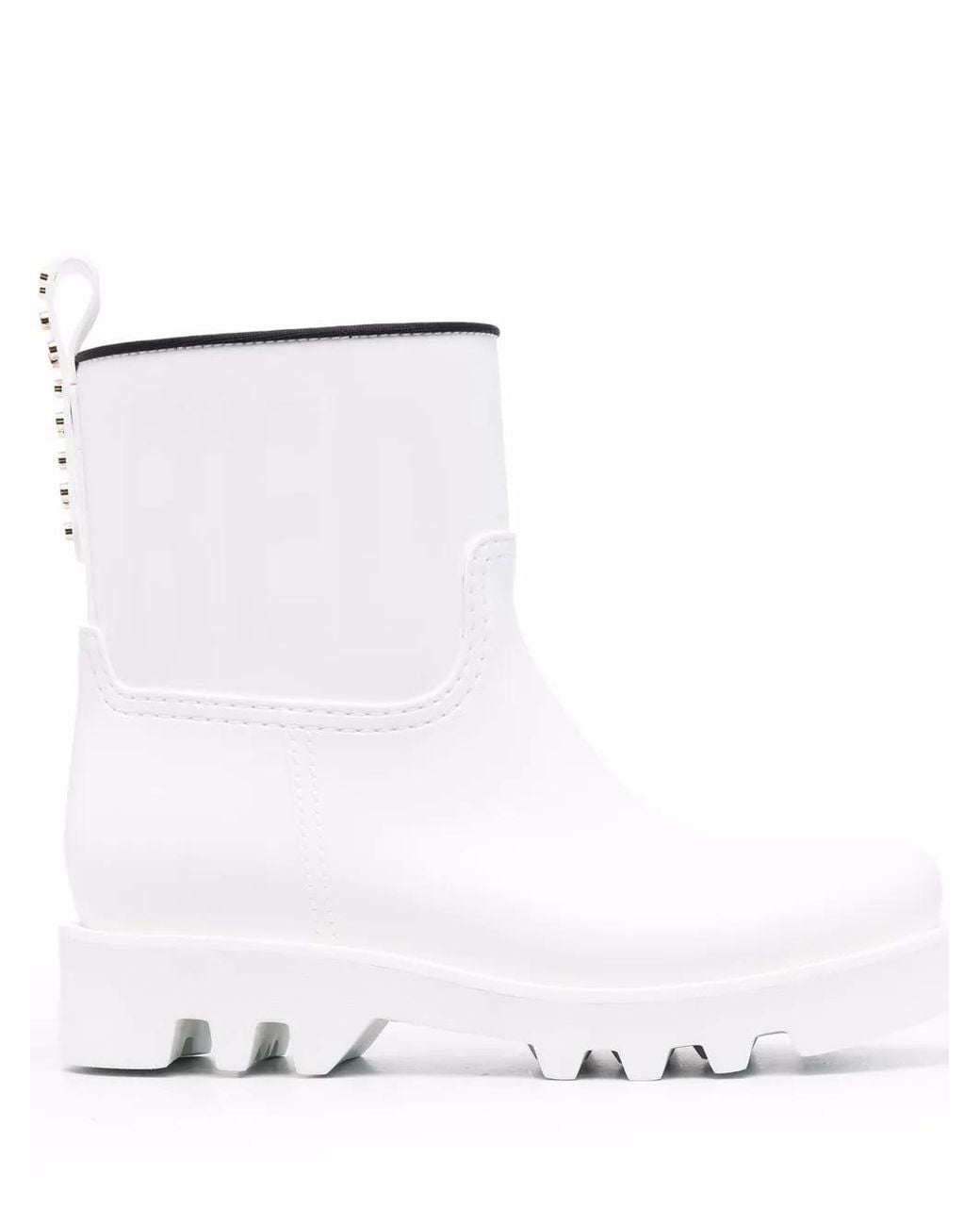 Red(v) White Stud-Detail Boots