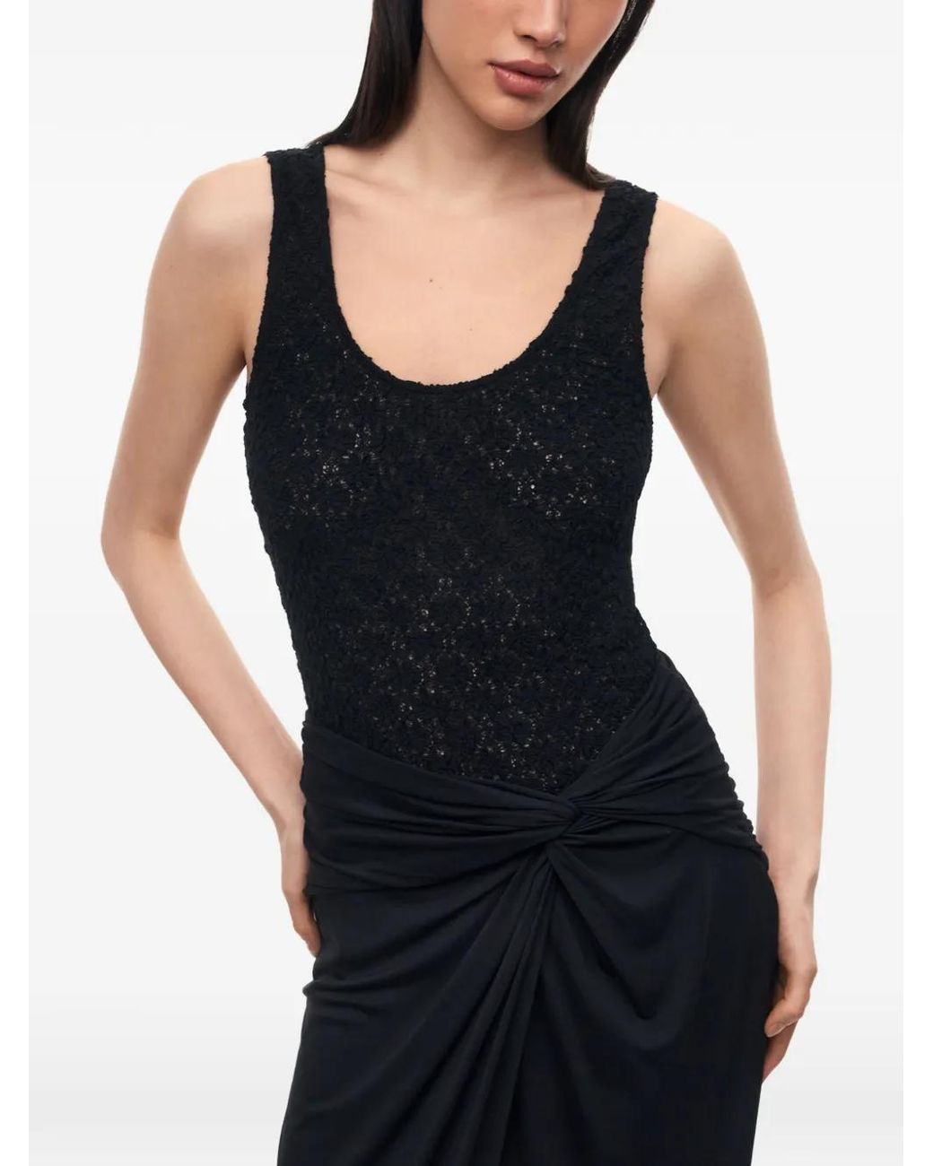 12 STOREEZ Black Primrose Lace Bodysuit