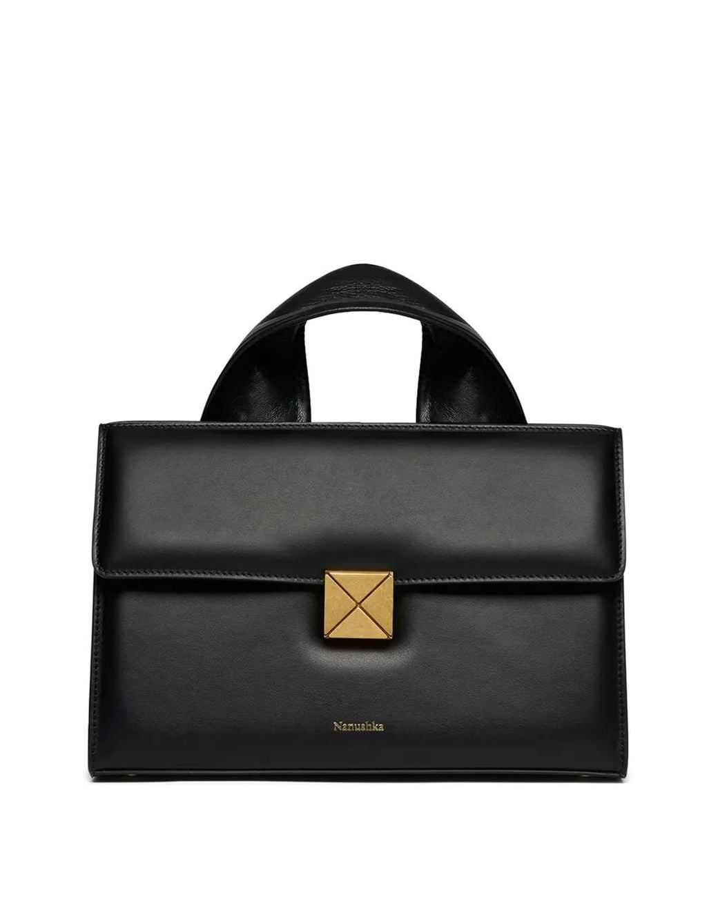 Nanushka Black Logo-Print Tote Bag