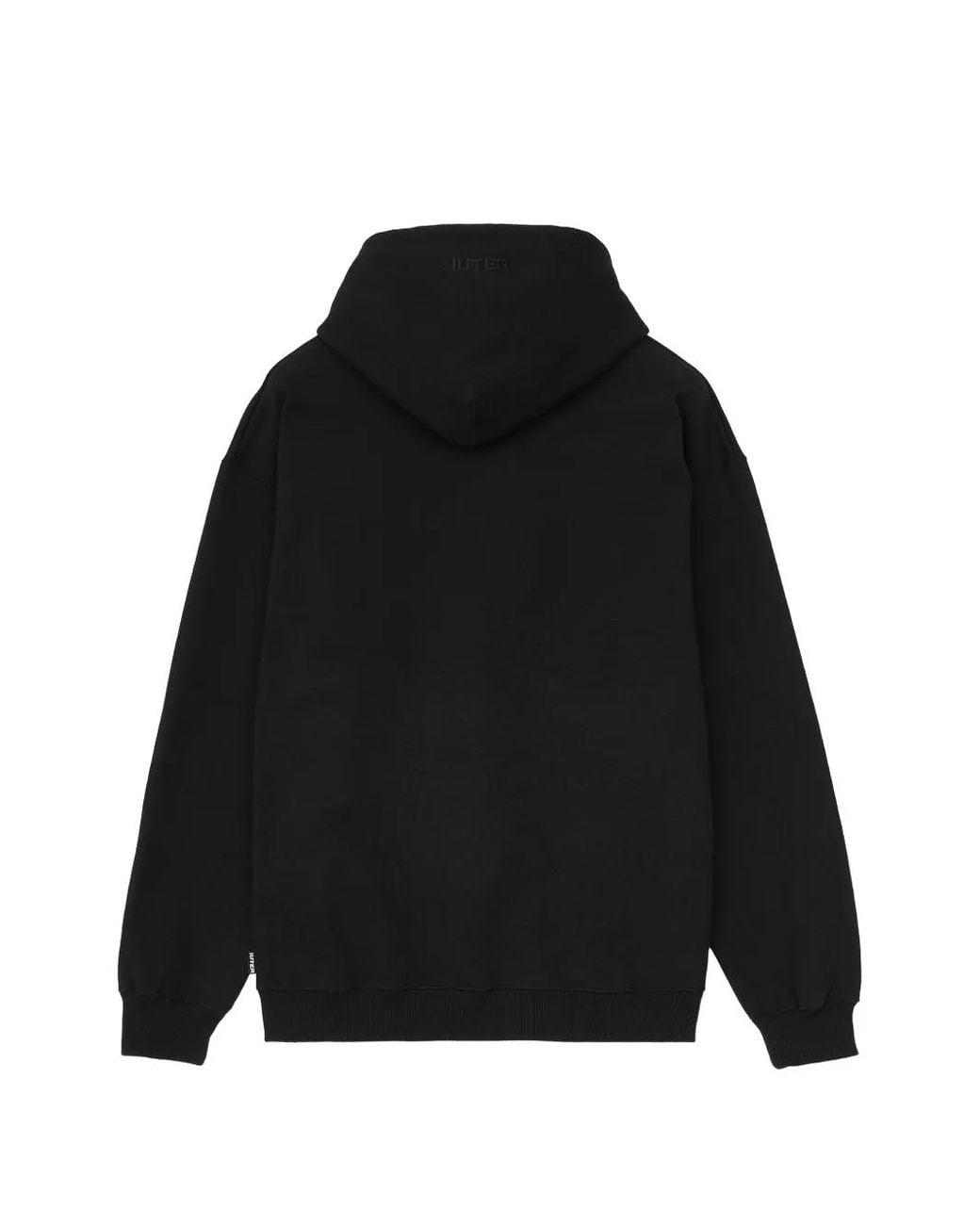Iuter Black Logo-Patch Drawstring Hoodie for men