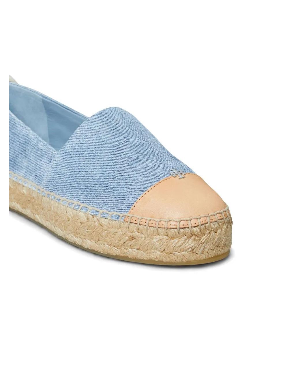 Tory Burch Blue Leather Espadrilles