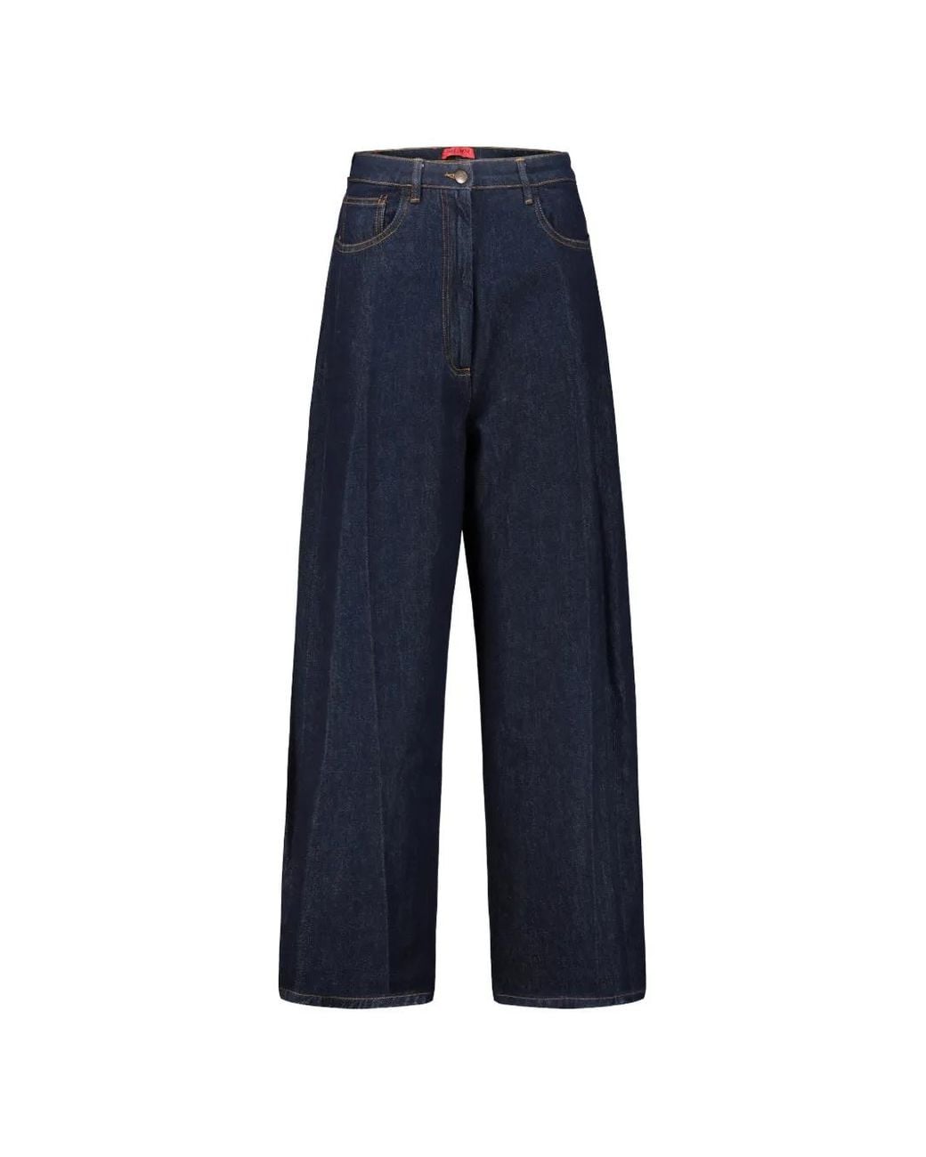 Thelatest Blue Evie Pleated Wide-Leg Jeans
