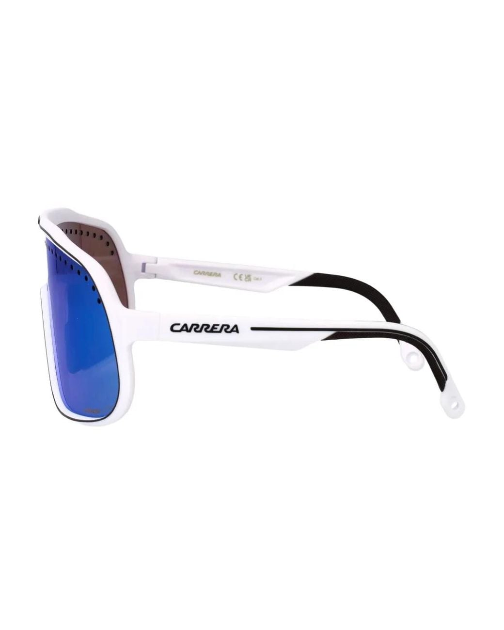 Carrera Blue Perforated Shield-Frame Sunglasses for men