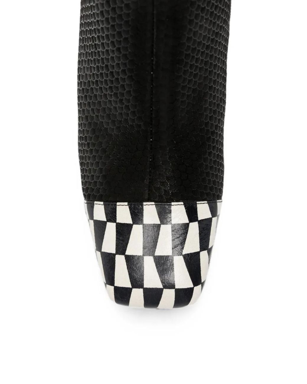 Chie Mihara Black Bottines Volkiara À Effet Peau De Serpent