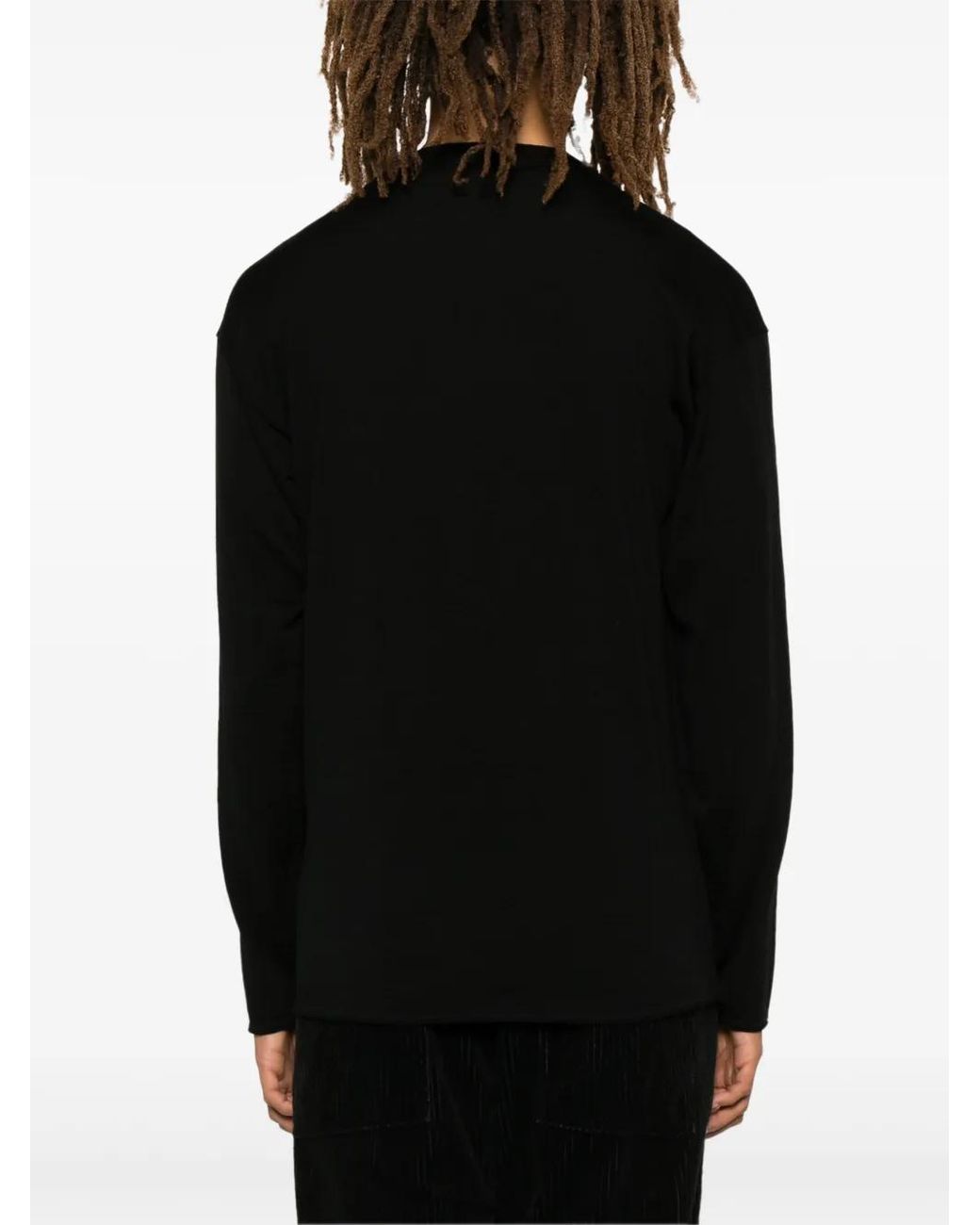 Transit Black Virgin Wool Crew-Neck Sweater for men
