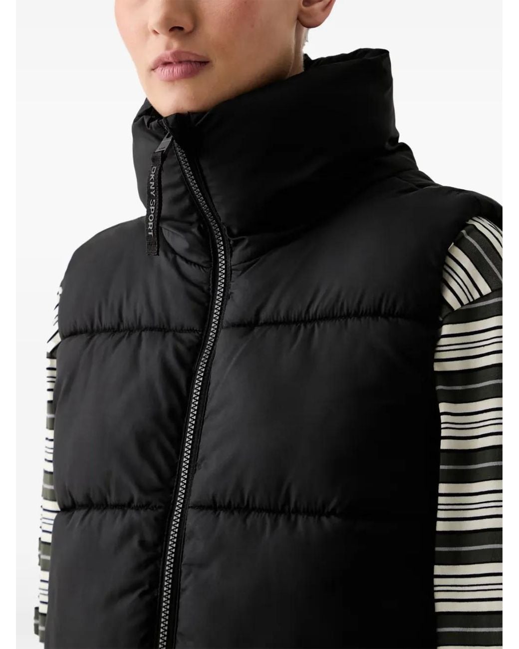 DKNY Black Gesteppte Weste