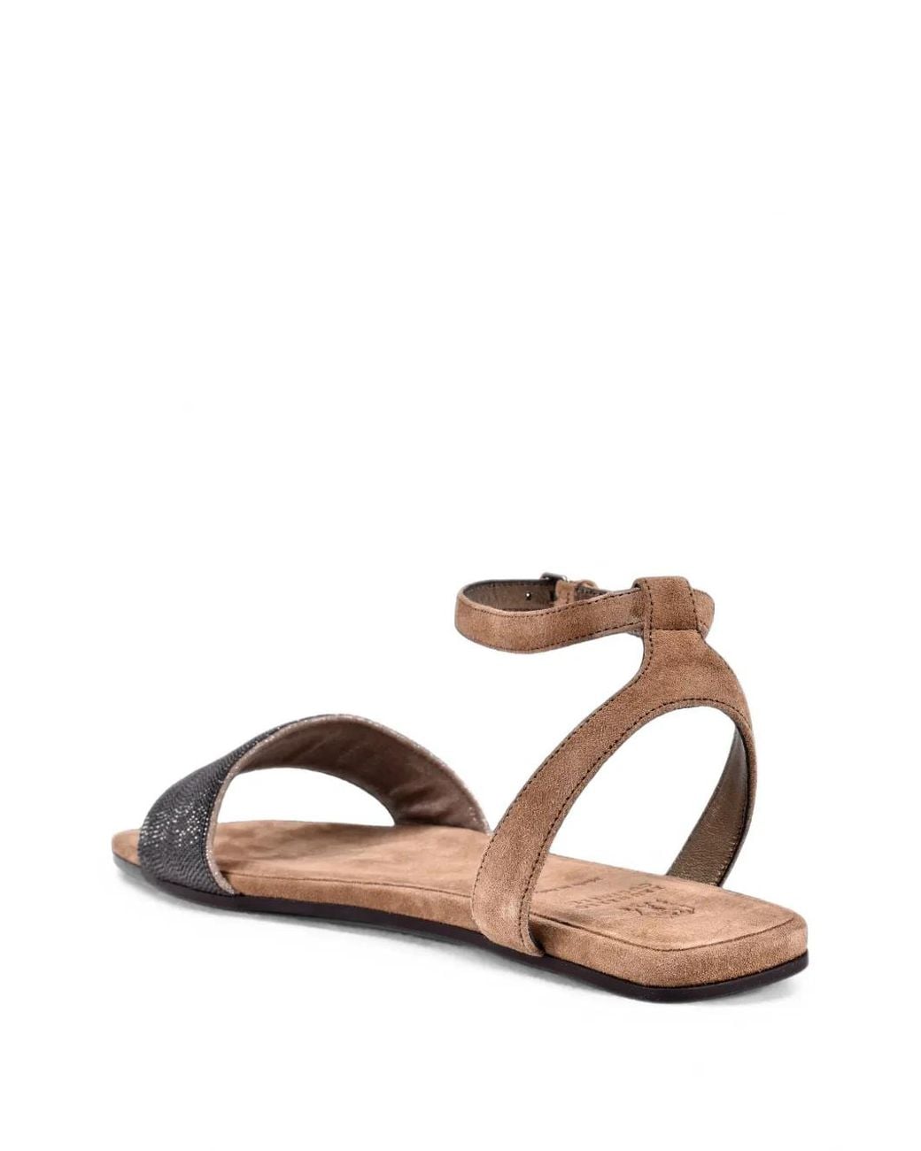 Brunello Cucinelli White Bead-Embellished Leather Sandals