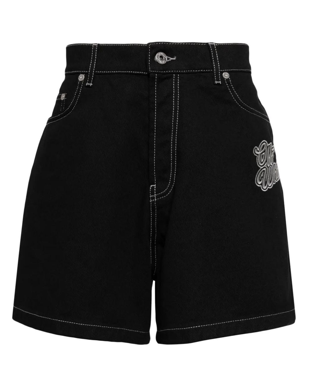 Off-White c/o Virgil Abloh Black Denim Shorts for men