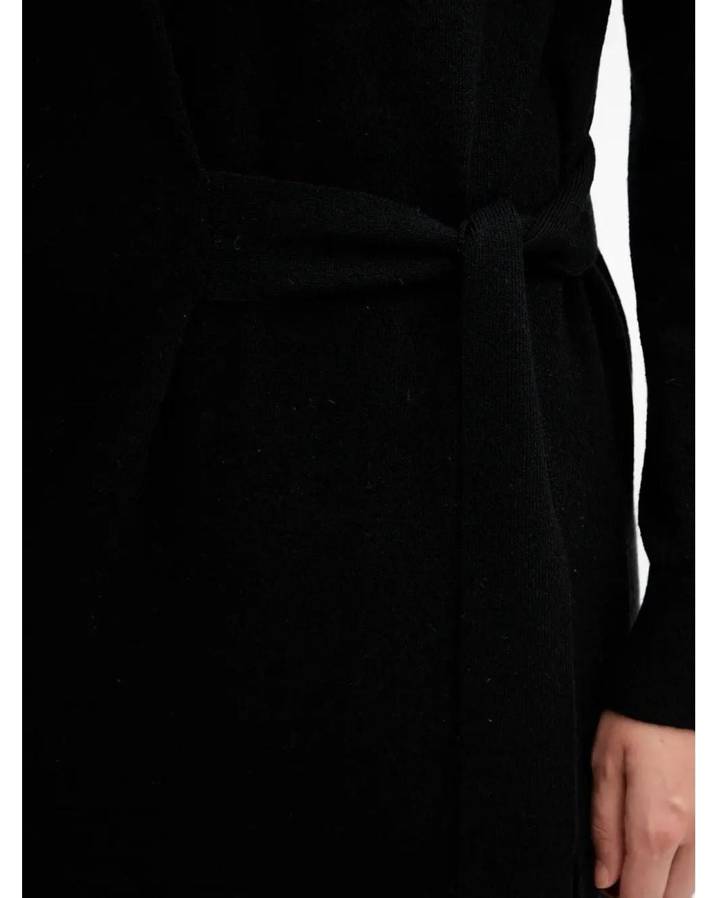 GAUDI Black Tie-Waist Midi Dress