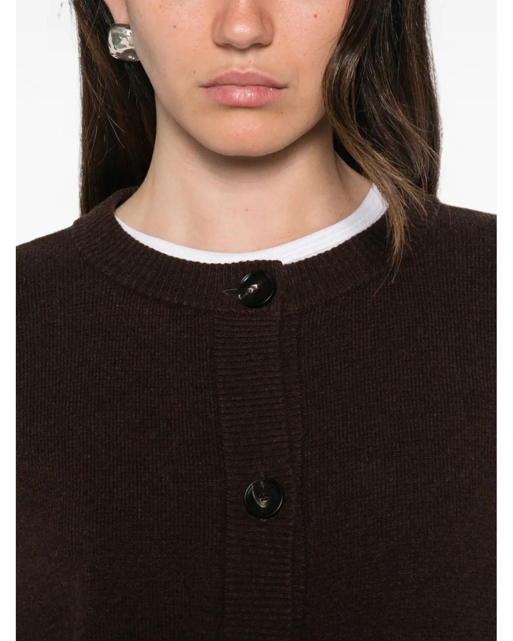 Liviana Conti Black Cardigan À Boutonnière