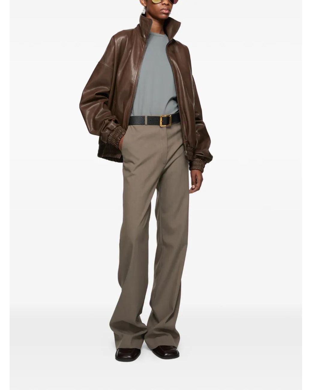 Acne Gray Button Trousers