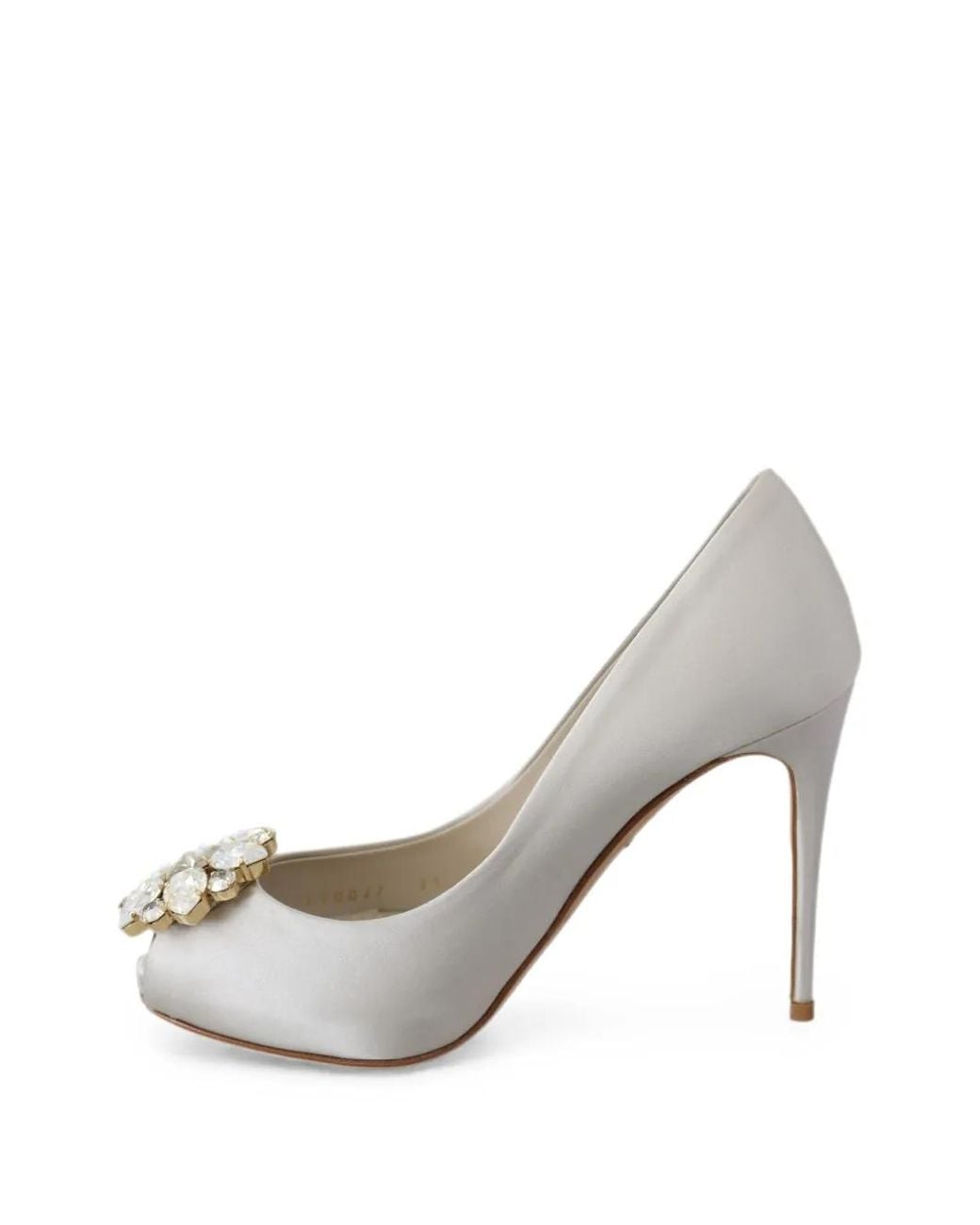 Dolce & Gabbana Natural Peep-Toe Heeled Pumps