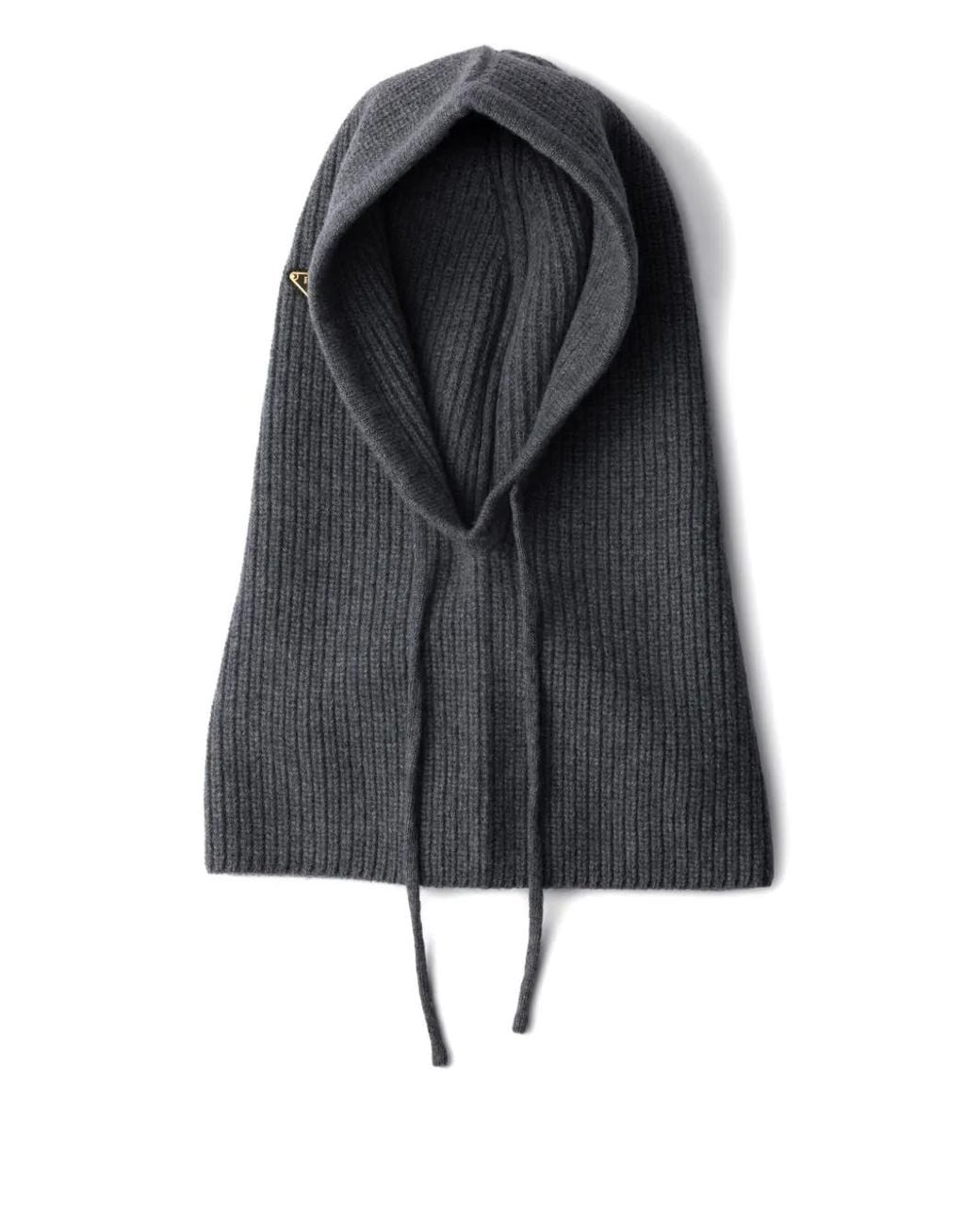 Prada Black Triangle-Logo Balaclava