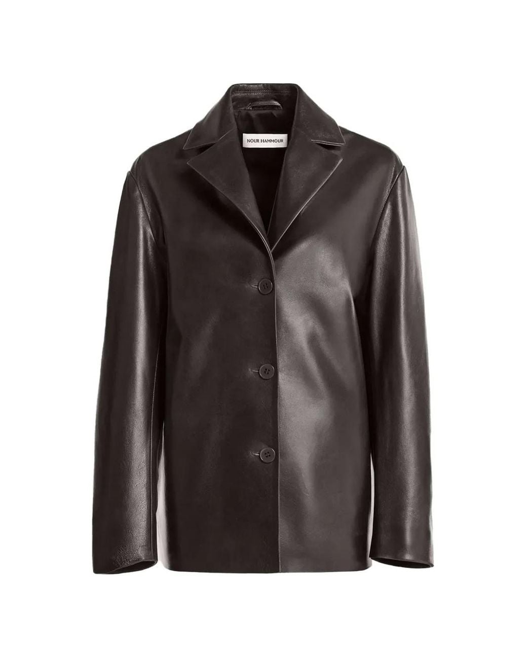 Nour Hammour Black Opus Leather Jacket
