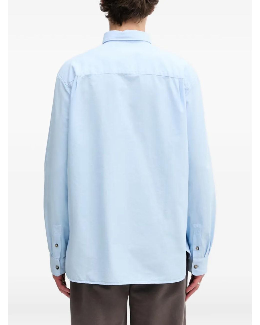 A.P.C. Blue Mateo Button-Down Chest-Pocket Shirt for men