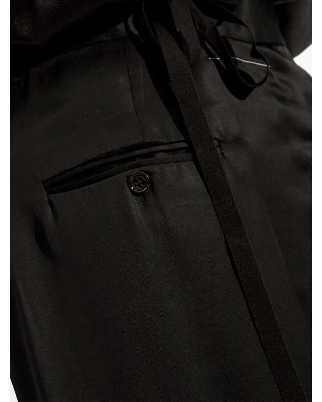 MM6 by Maison Margiela Black Satin Skirt