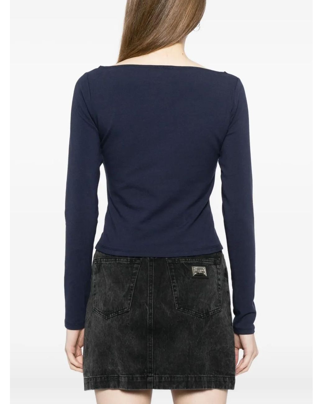 Reformation Blue Wiley Knit Top