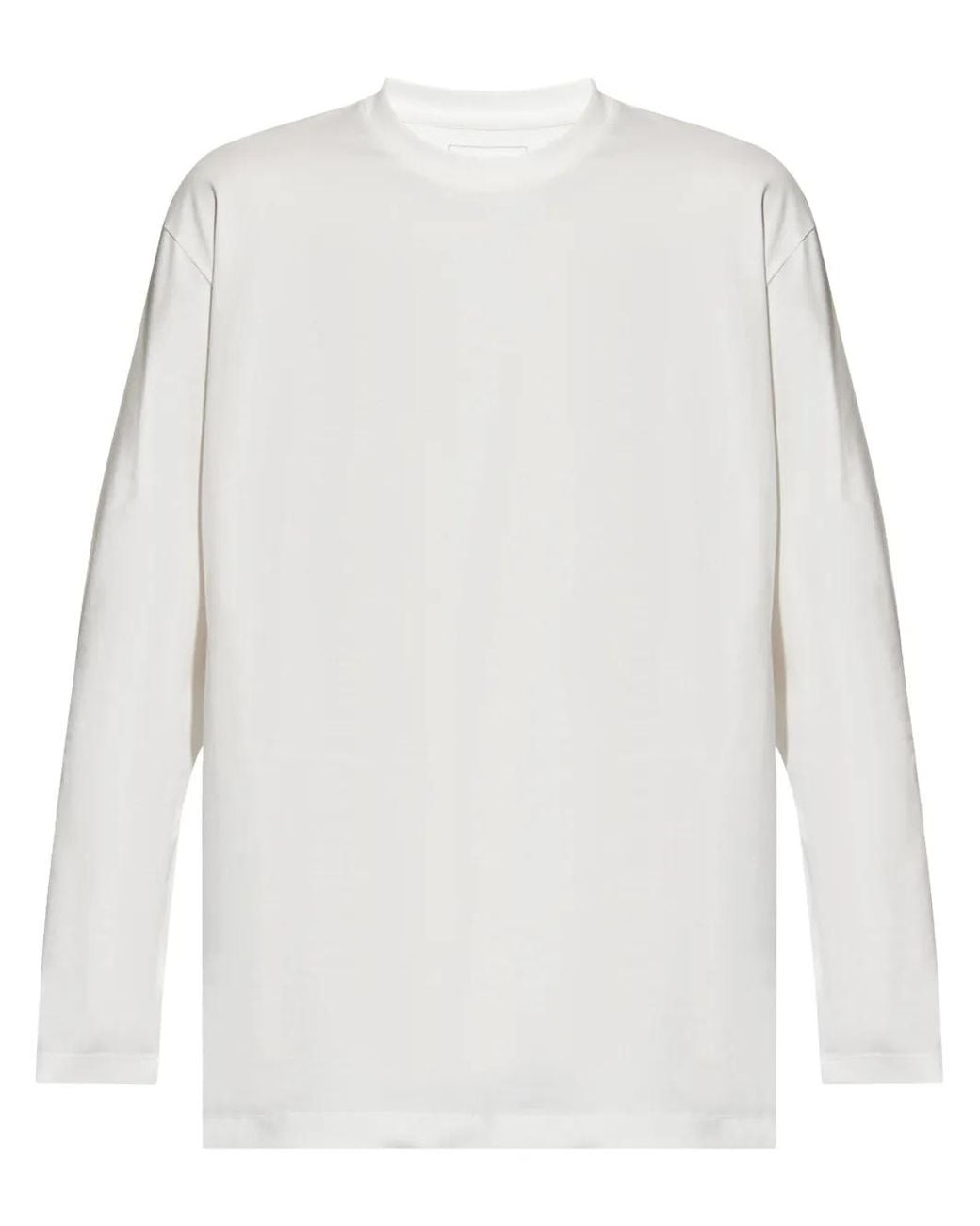 Y-3 White Logo-Print T-Shirt for men