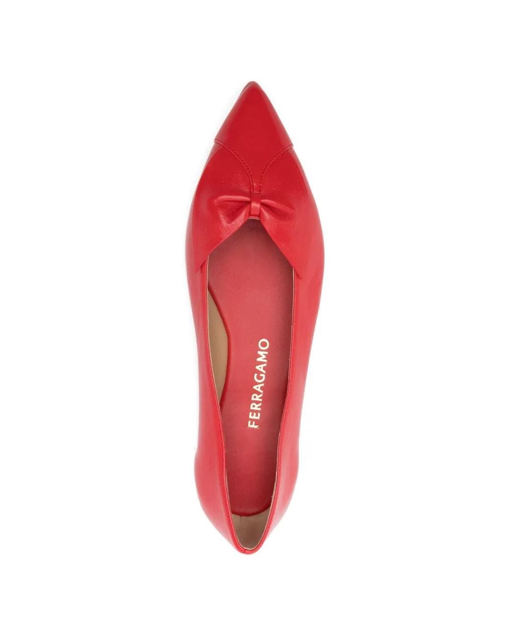 Ferragamo Red Bow Ballet Flats