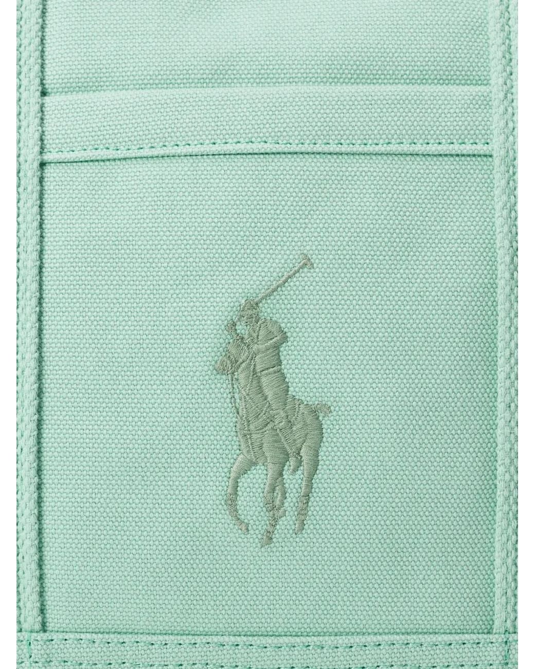 Polo Ralph Lauren Blue Embroidered-Logo Tote Bag