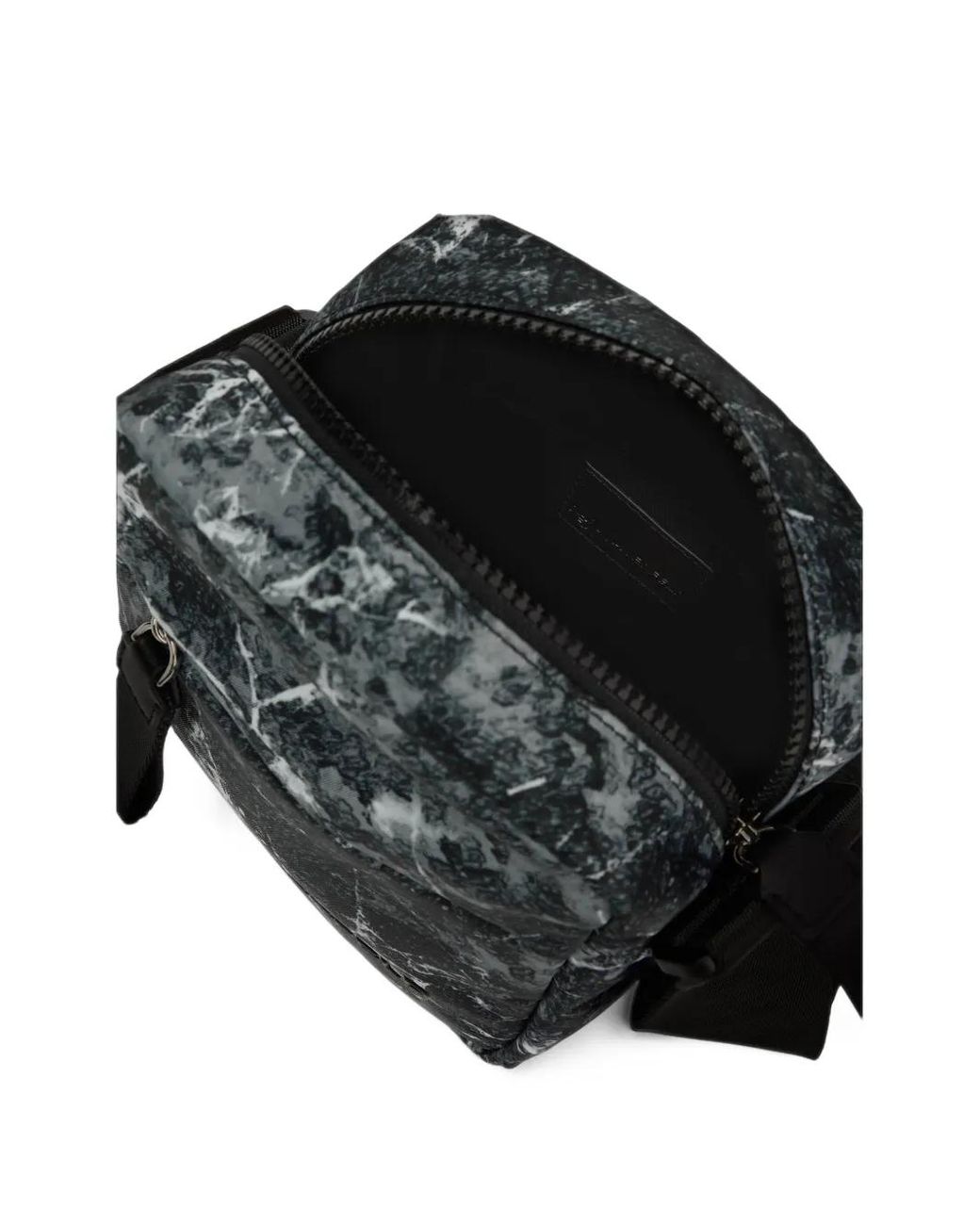 Karl Lagerfeld Black All-Over Print Logo Cross Body Bag for men