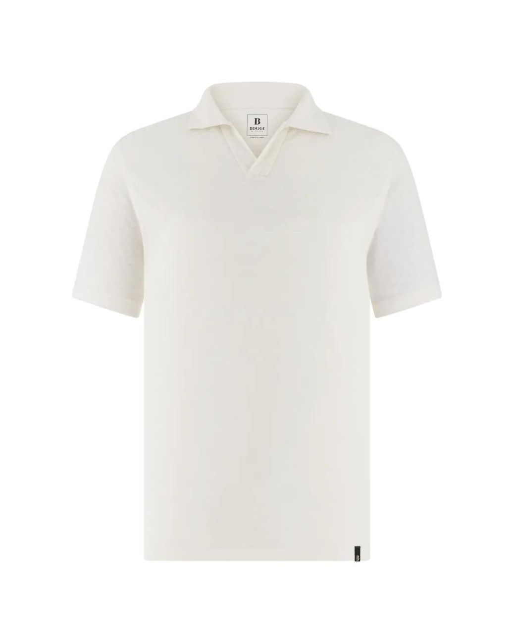 Boggi White T-Shirt À Col Ouvert for men
