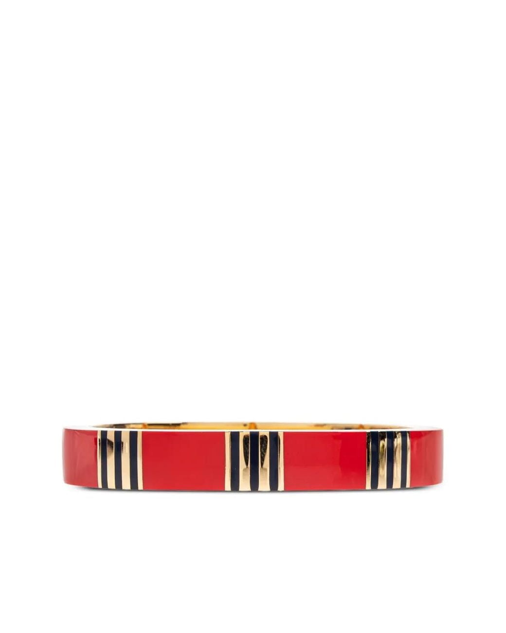 Tory Burch Red T Stripe Bangle Bracelet