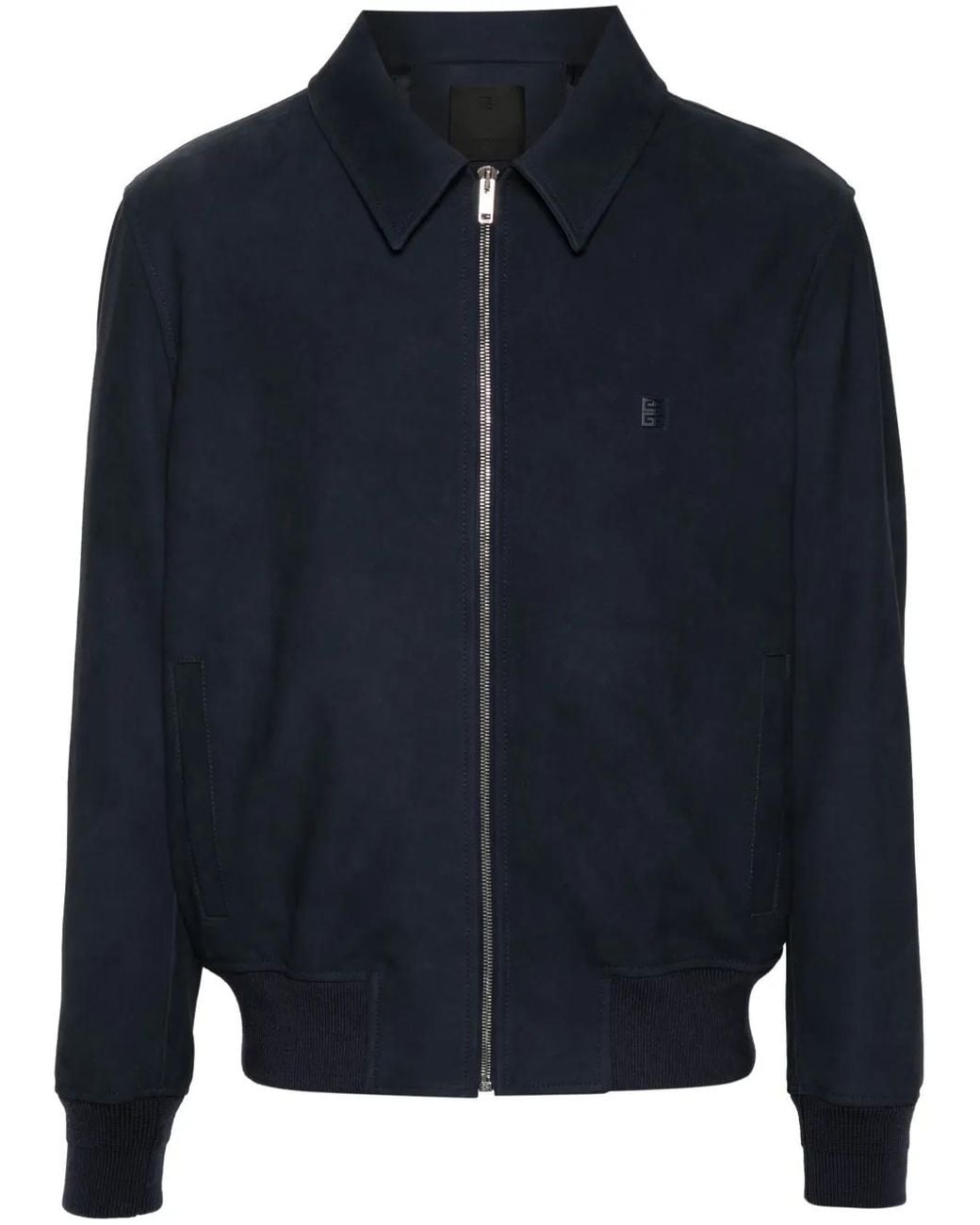 Givenchy Blue Leather Jacket for men