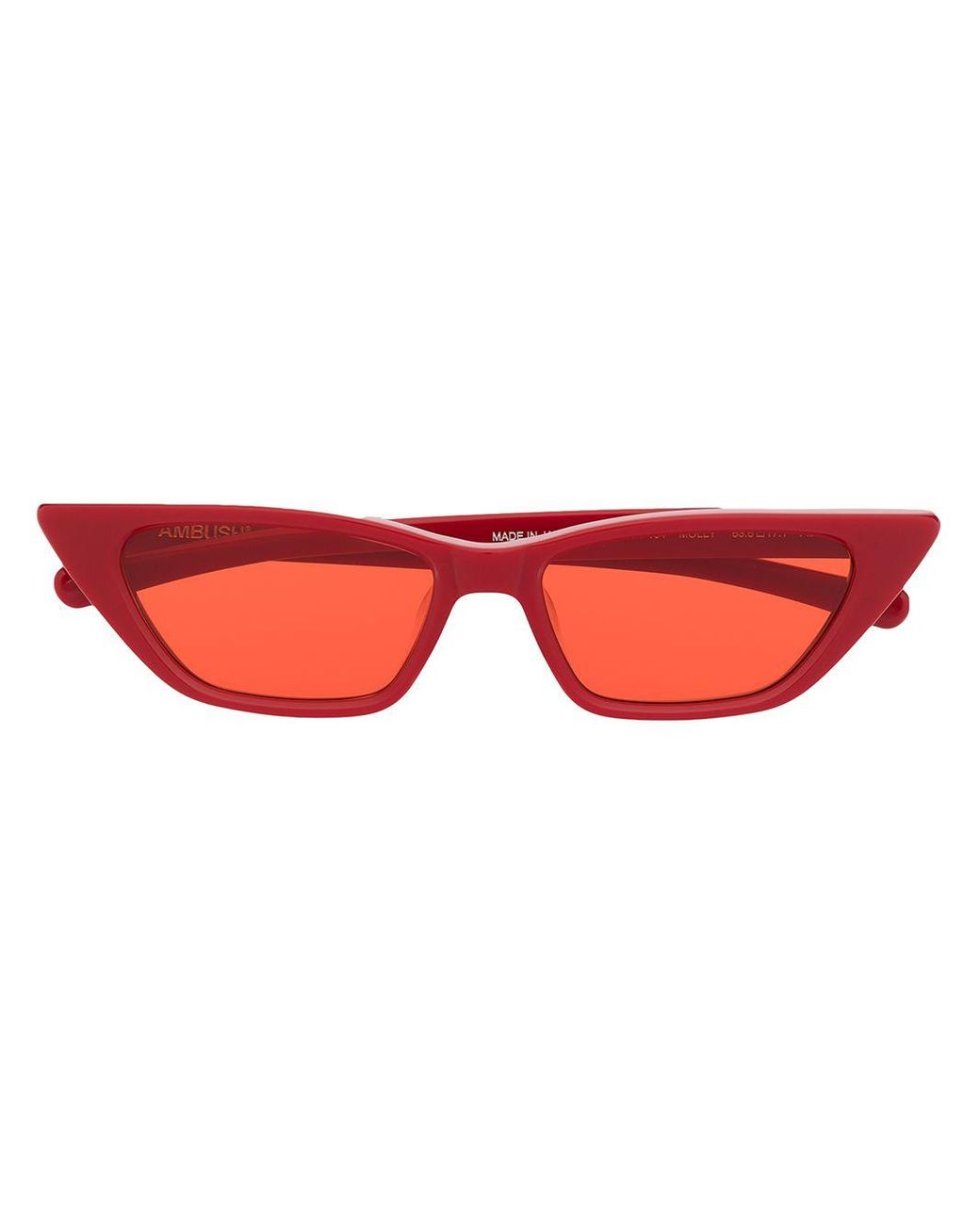 Ambush Rot getönte Cat-Eye-Sonnenbrille in Rot - Lyst