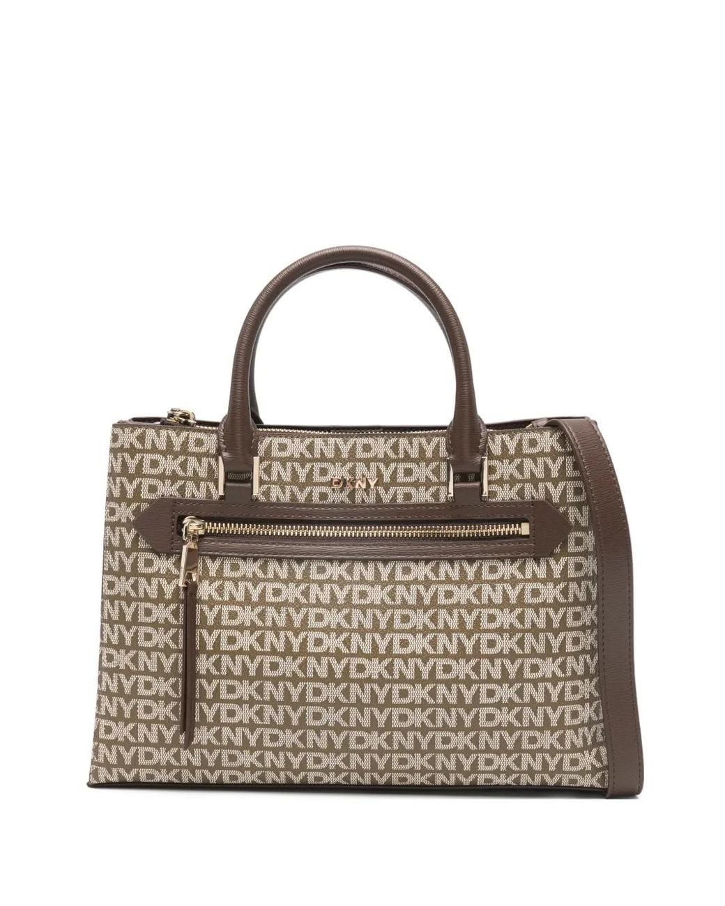 DKNY Metallic Bryant Ave Logo Tote Bag
