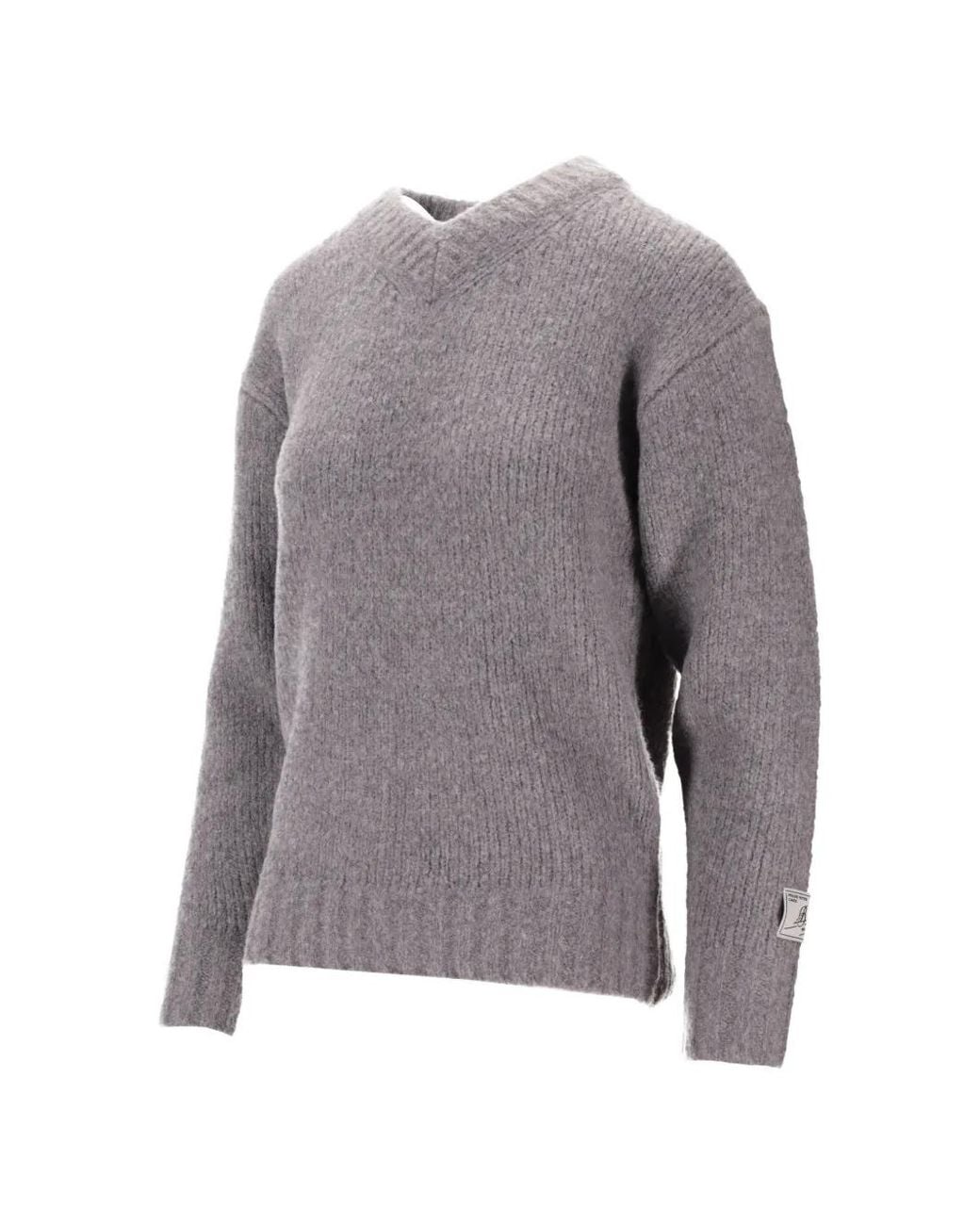 B.B. Wallace Gray Pullover Mit V-Ausschnitt