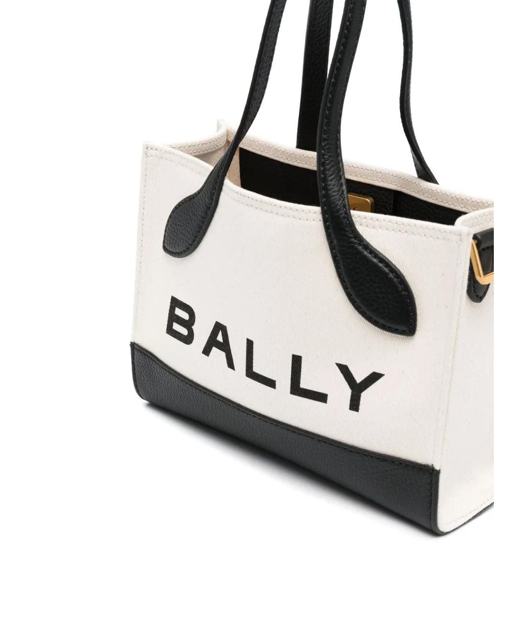 Bally Black Logo-Print Cotton Canvas Tote Bag