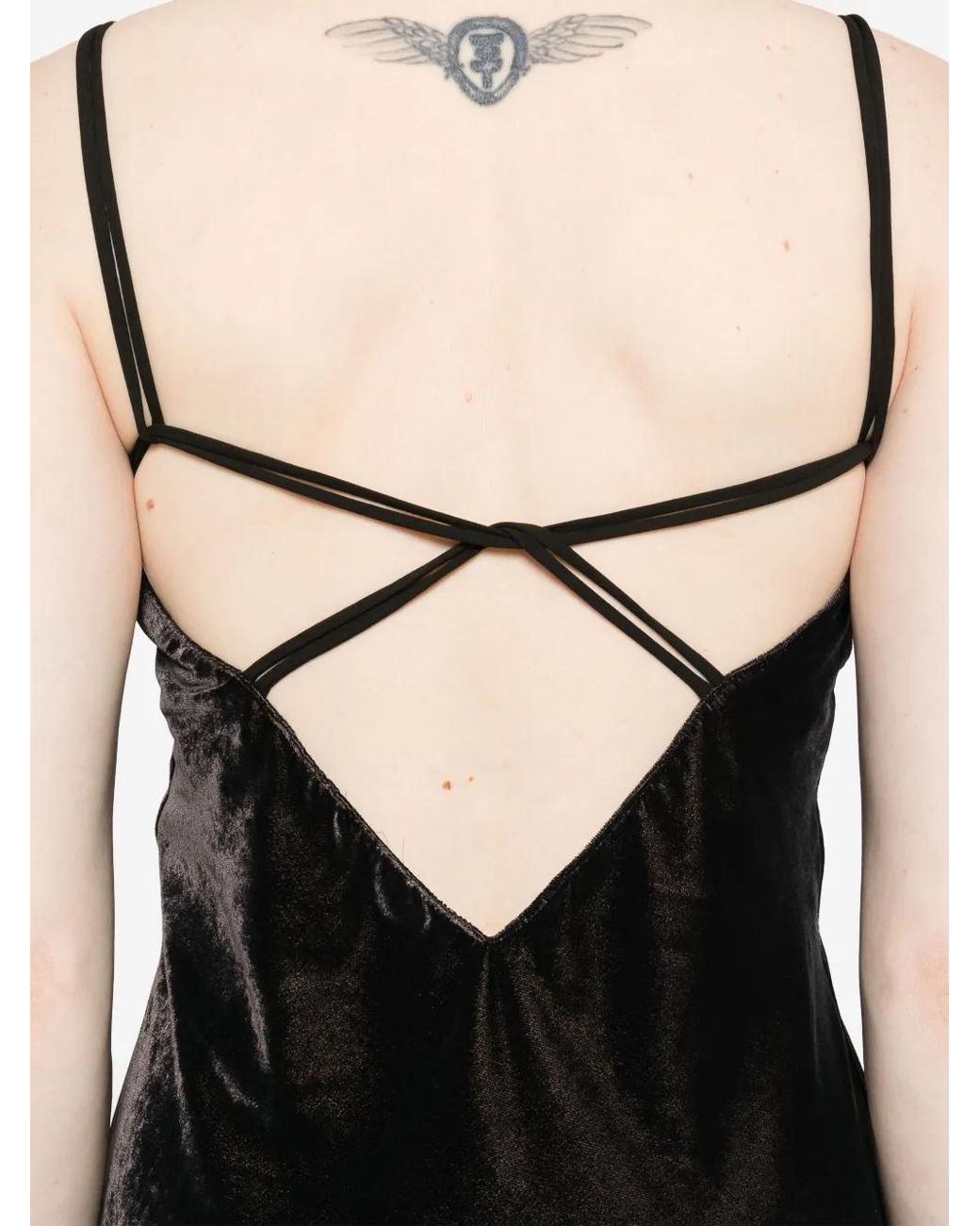 Blanca Vita Black Velvet Long Dress
