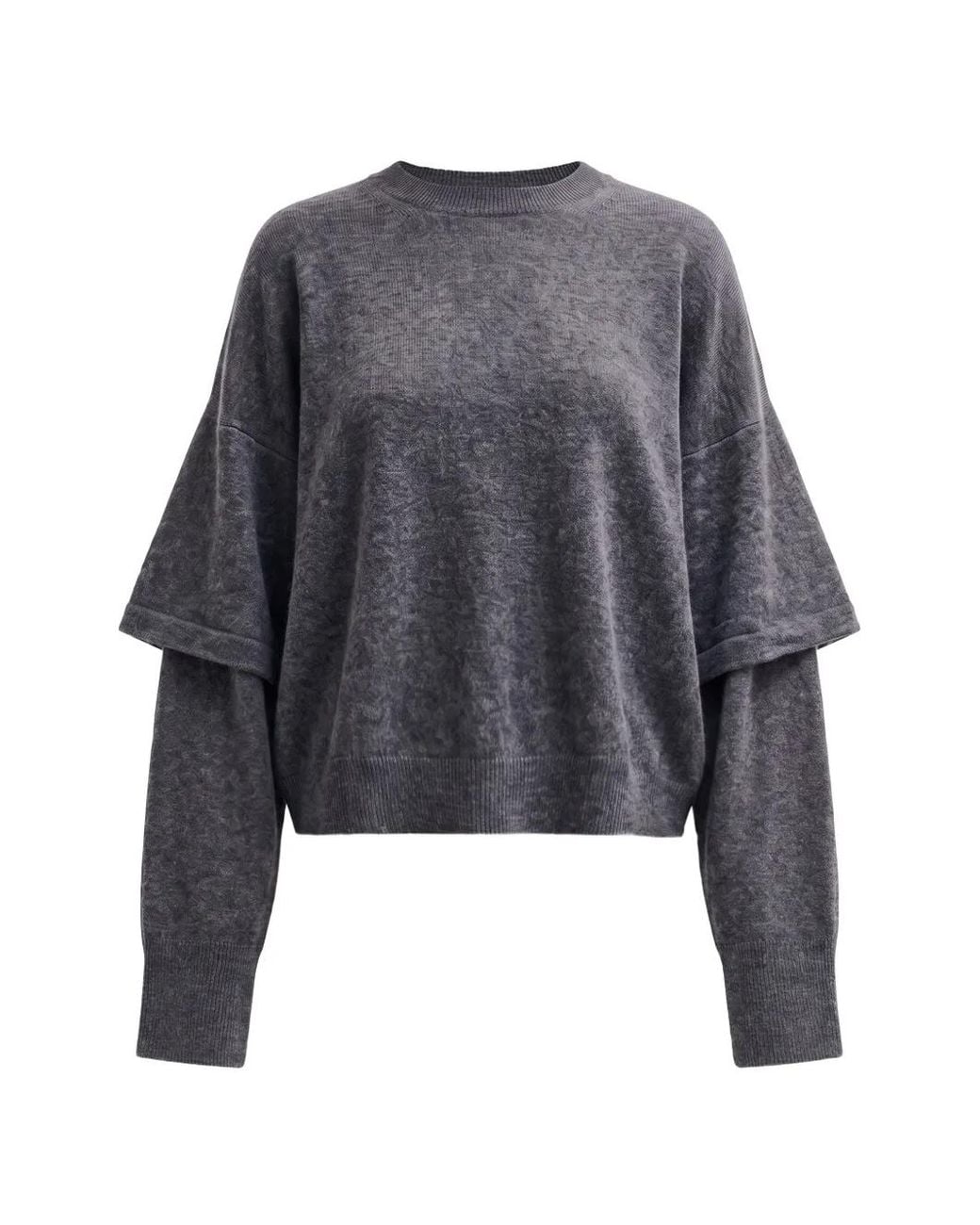DARKPARK Blue Troy Layered-Sleeve Wool Sweater