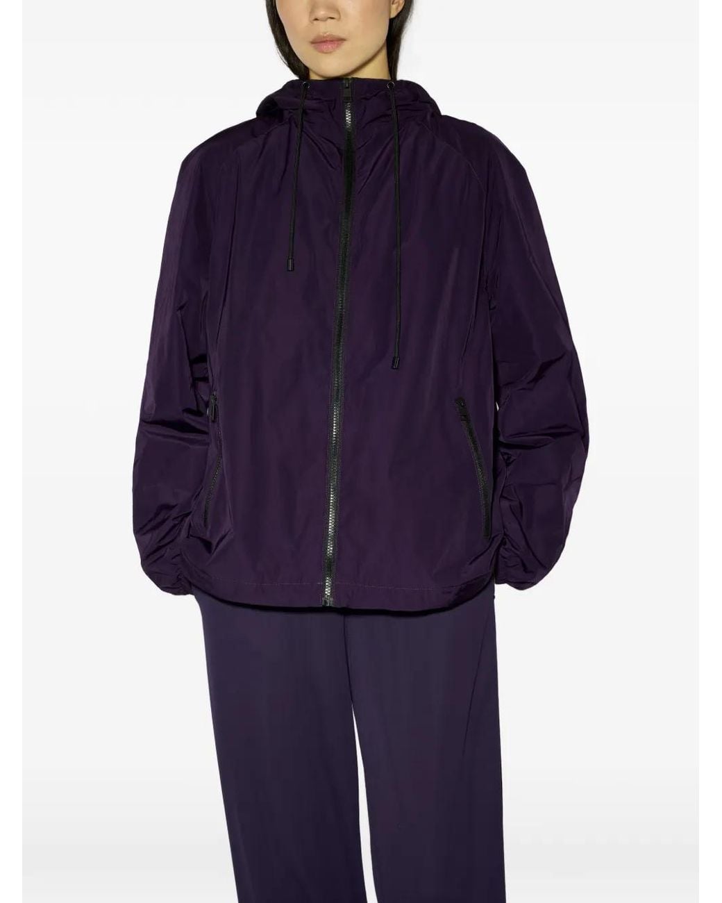 Liviana Conti Blue Jhonny Hooded Raglan-Sleeve Jacket