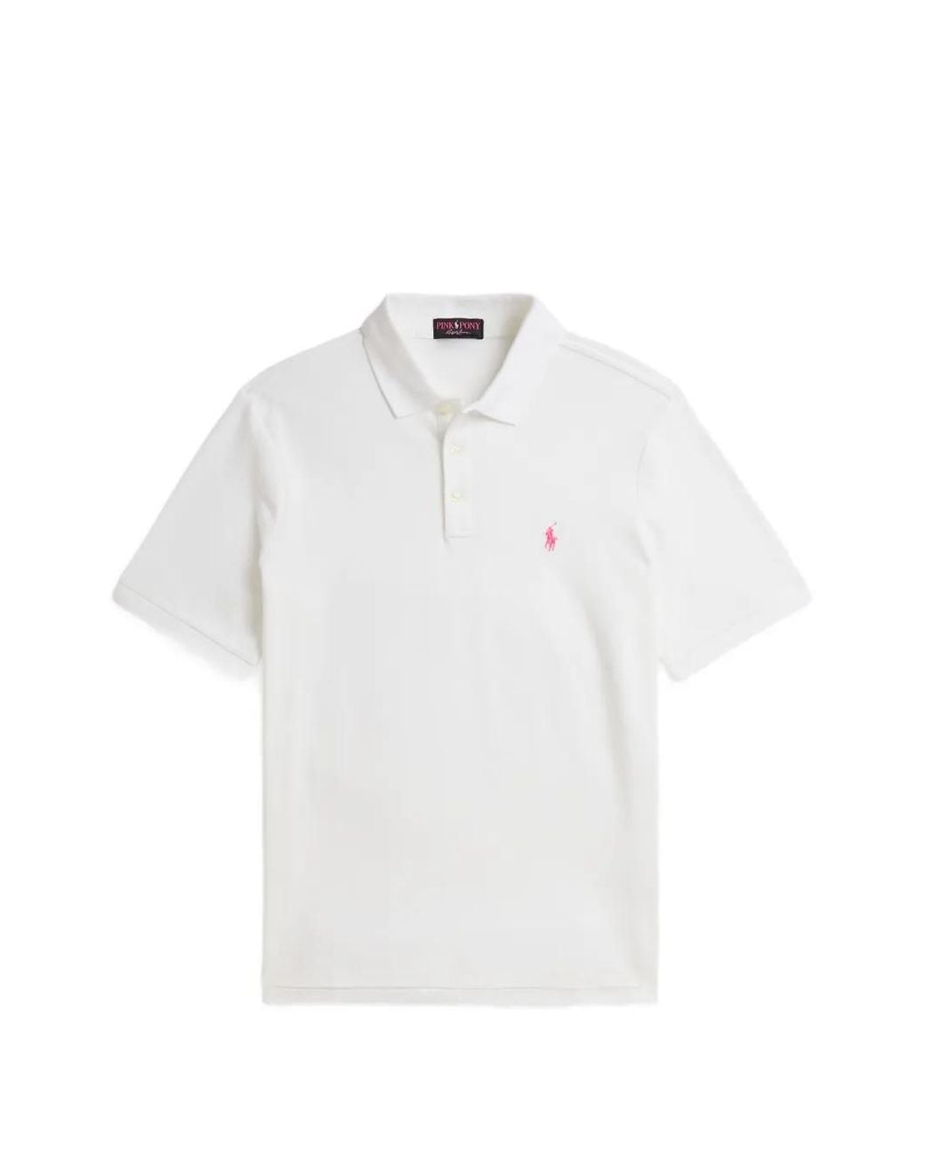 Polo Ralph Lauren White Pony Stretch Mesh Polo Shirt for men