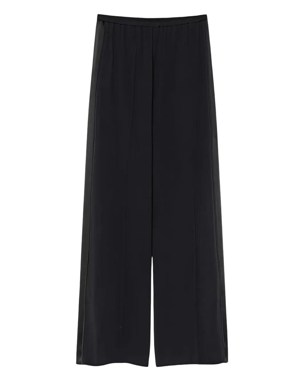 Pantalones Palazzo Con Abertura Lateral Forte_forte de color Black