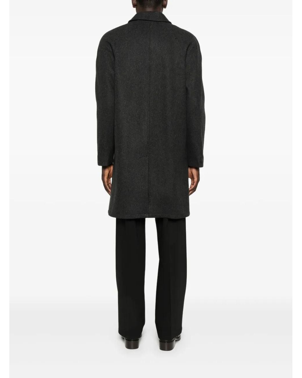 A.P.C. Black Welt-Pocket Wool-Blend Coat for men