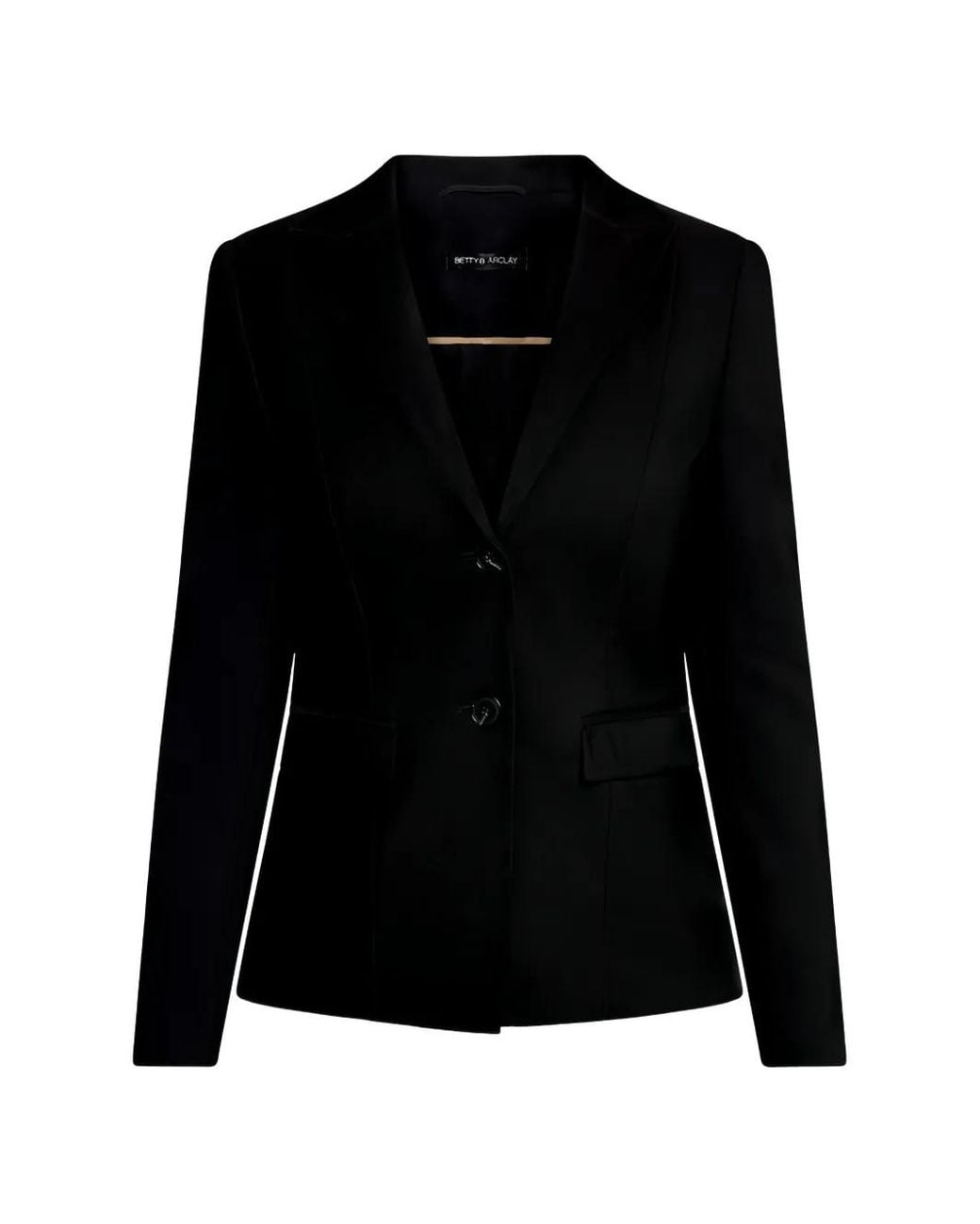 Betty Barclay Black Single-Breasted Notched-Lapel Blazer