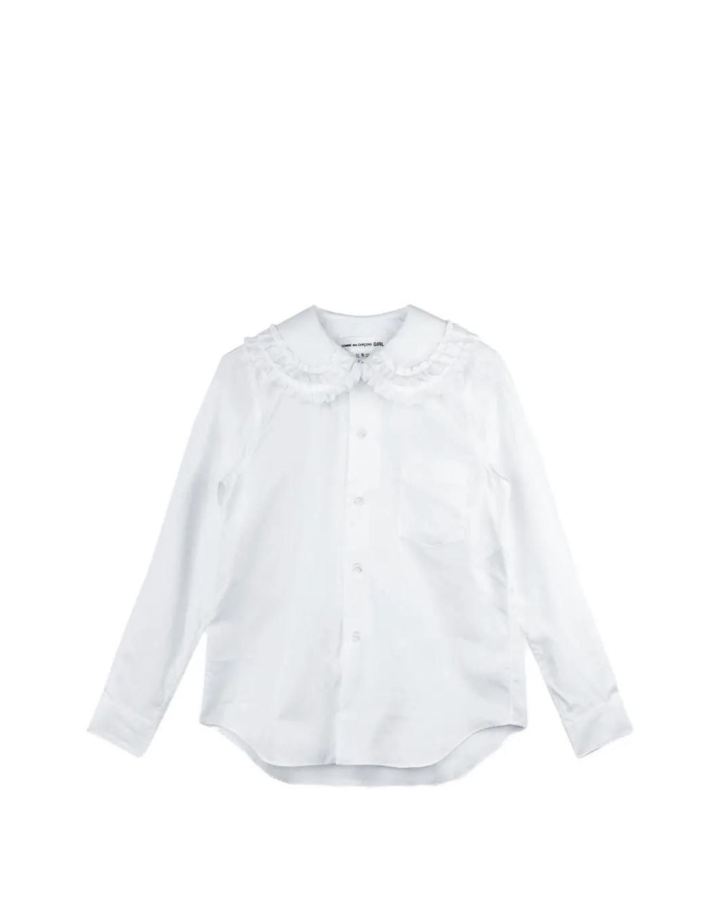 Comme des Garçons White Ruffled Shirt
