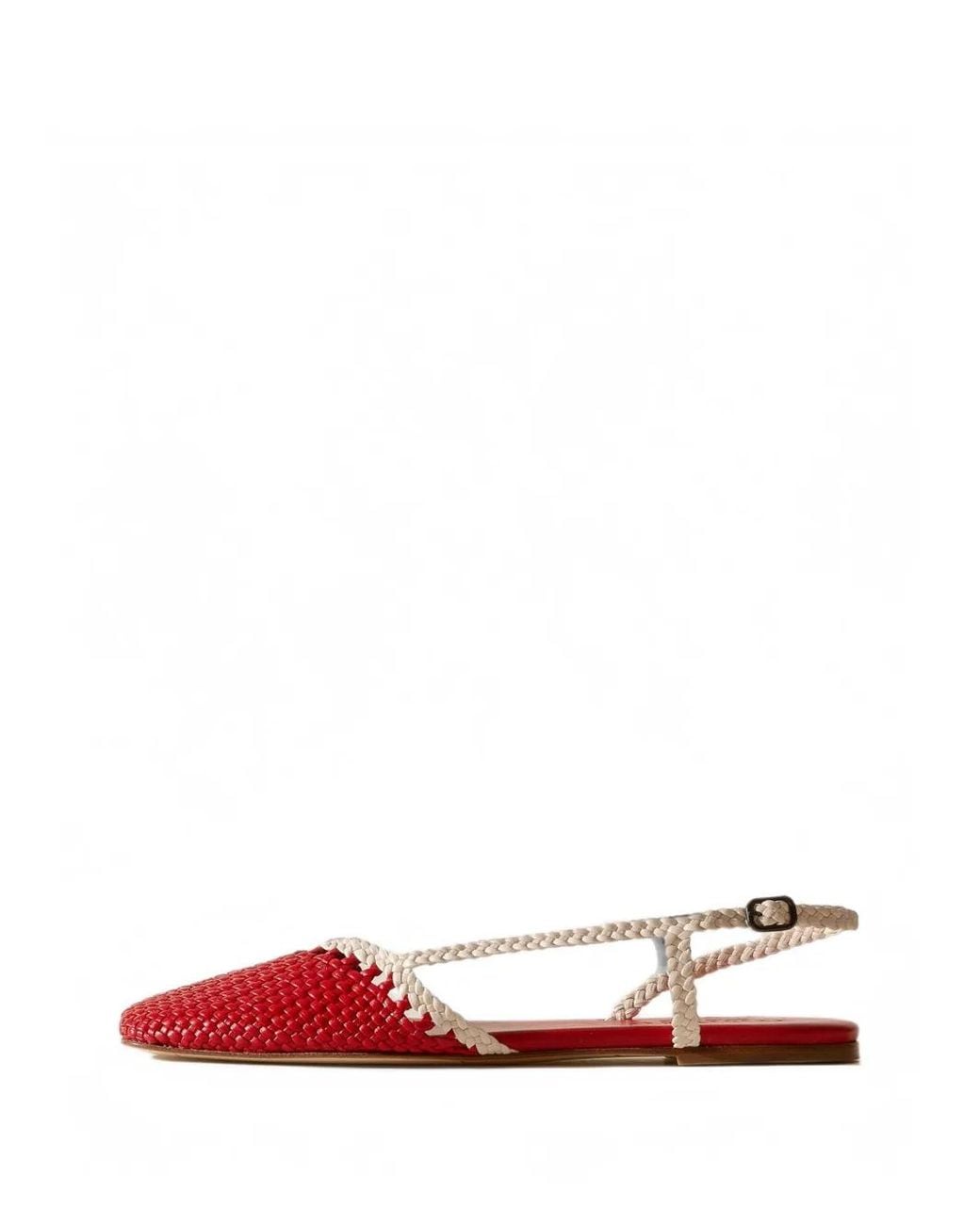 Hereu Red Rondaia Flat Pumps