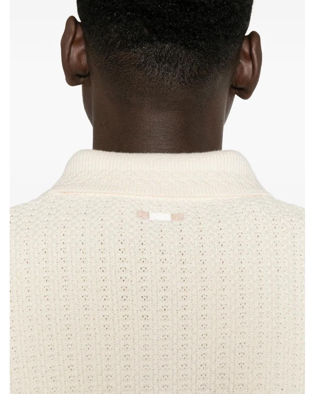 CHE White Orson Quarter-Zip Sweater for men