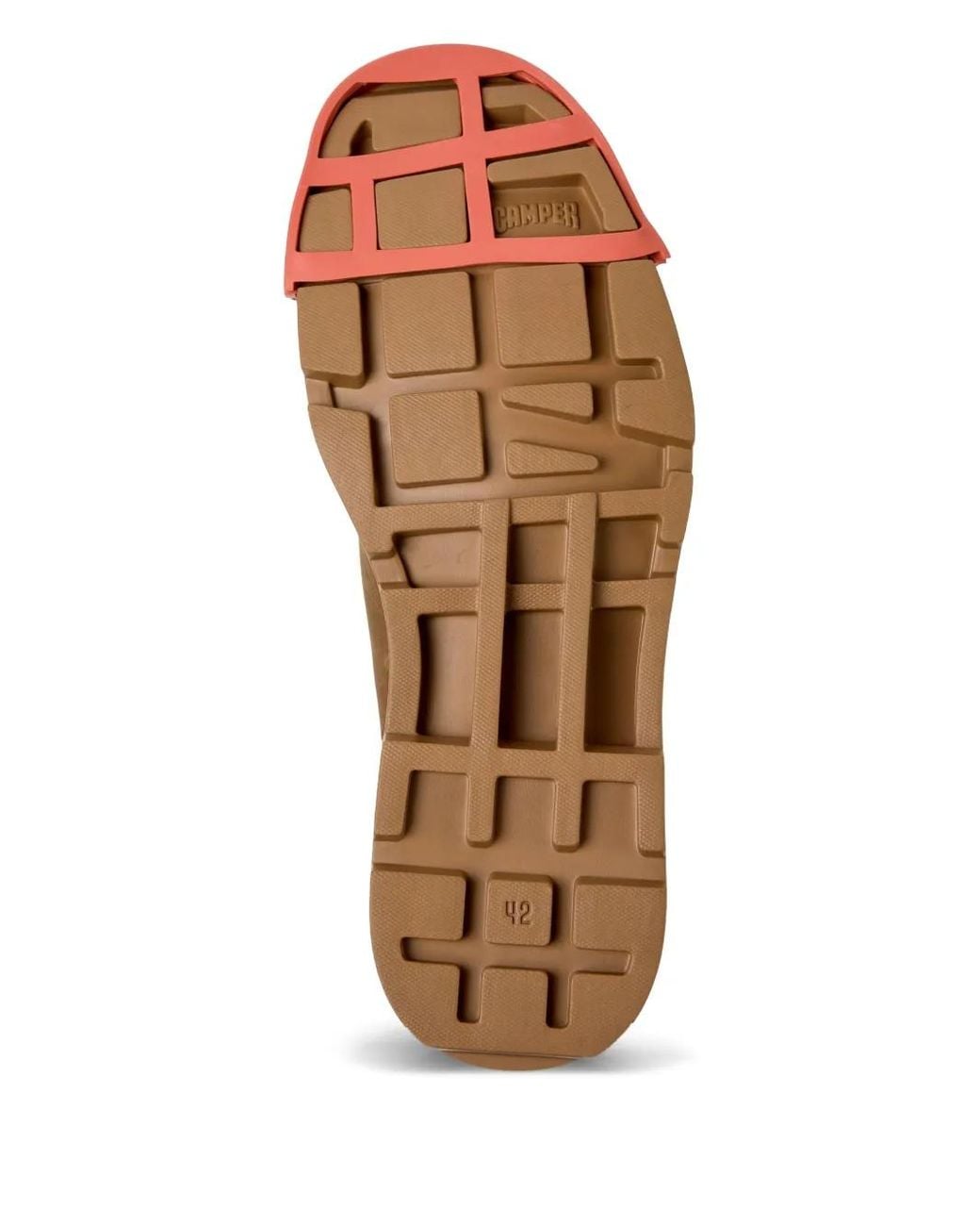 Camper Brown Lace-Up Leather Toe-Cap Shoes for men