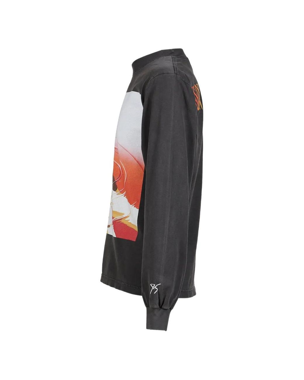 EVANGELI0N 95 Black Graphic-Print Long-Sleeve T-Shirt for men