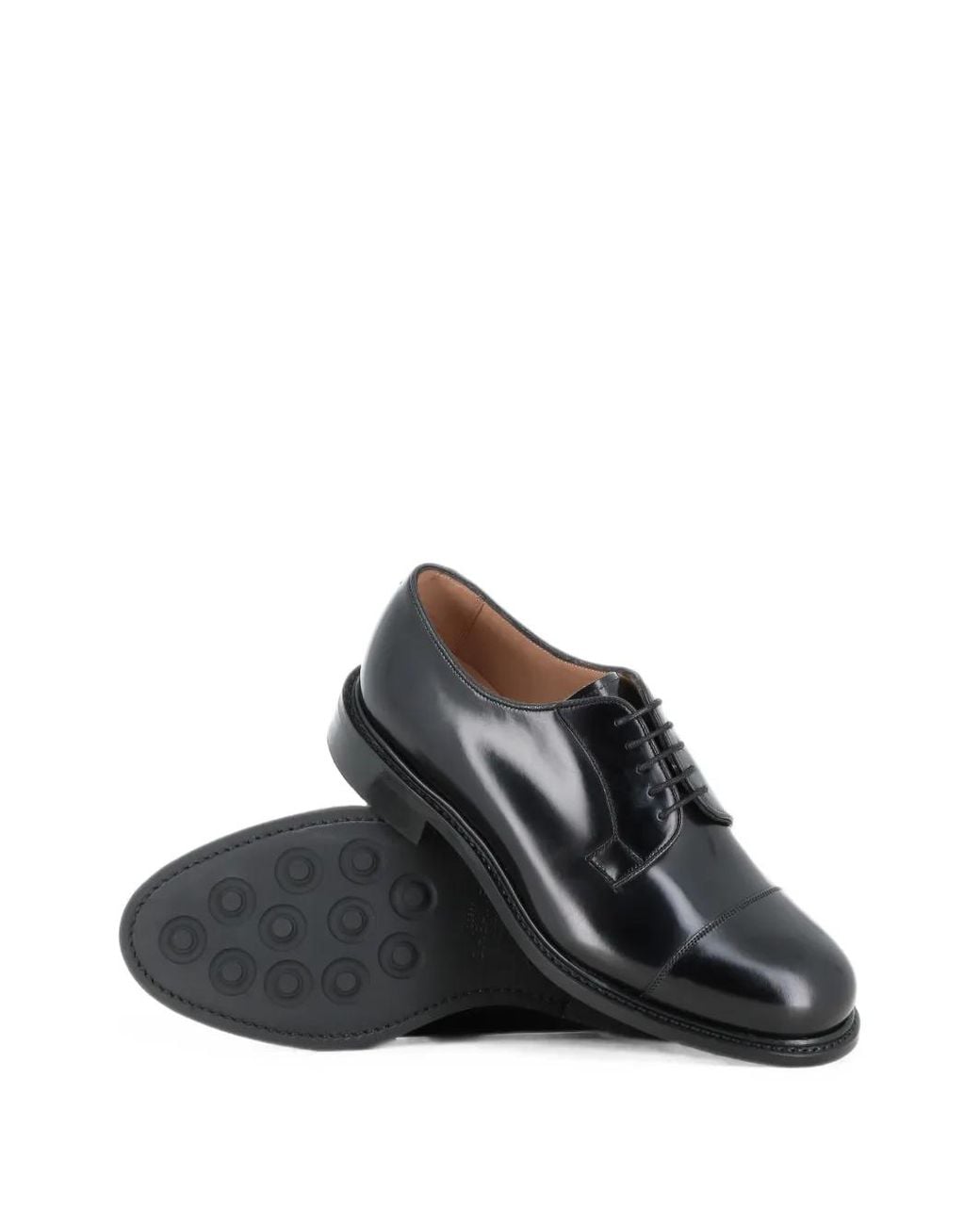 Cheaney White Epson Ii Cap-Toe Polished-Finish Derby Shoes for men