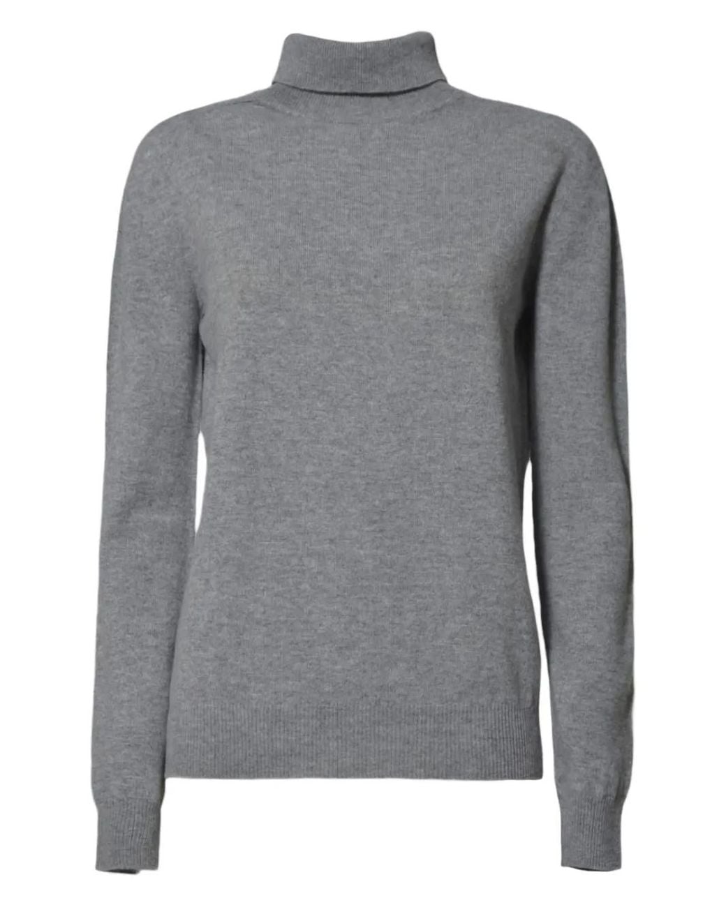Jil Sander Gray Turtleneck Sweater