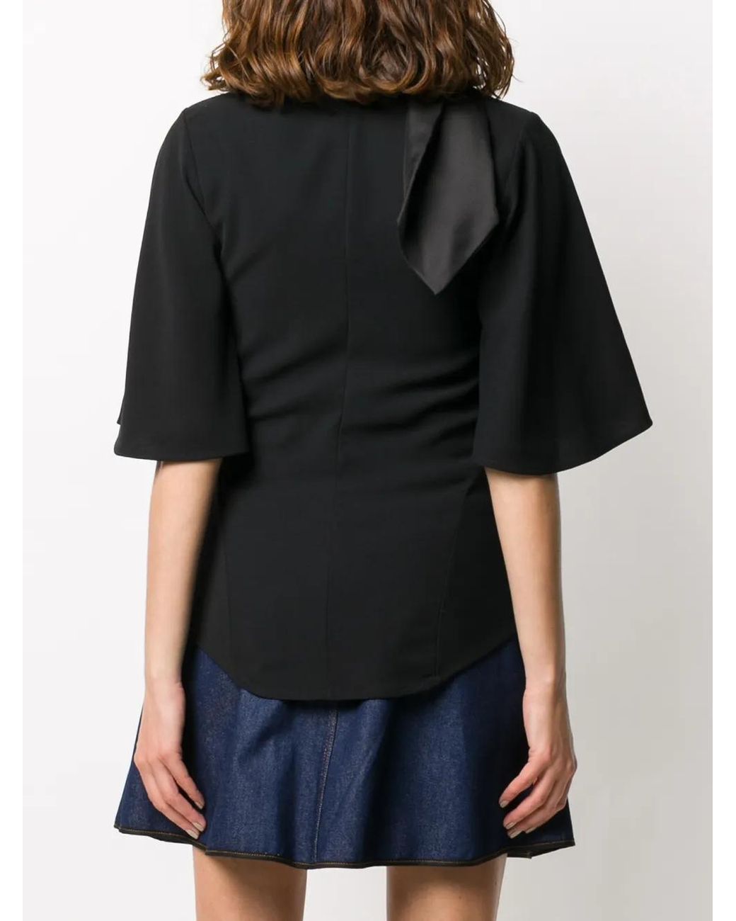 Ellery Black Adventure Fantastique Flutter-Sleeve Top